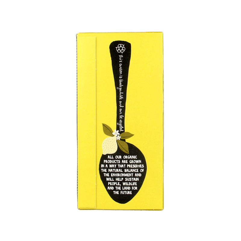 Organic Clipper Lemon & Ginger Tea, 20 tea bags, herbal infusion with fresh lemon and spicy ginger in packaging.