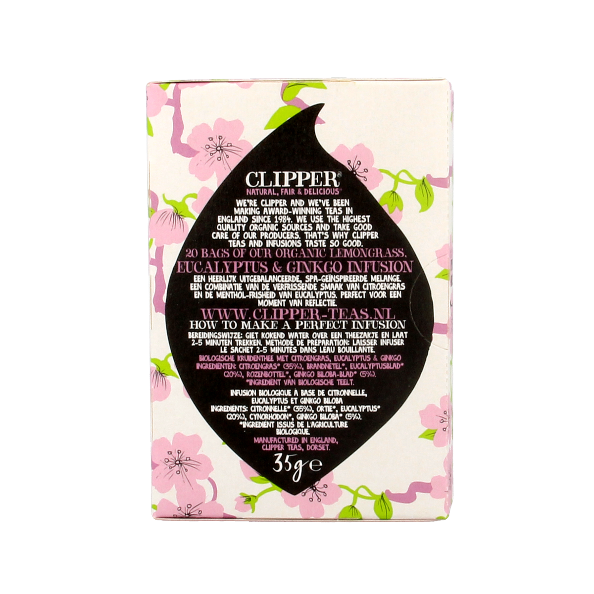 Clipper Zen Again bio coffee and tea bags in a pack of 20, featuring natural, organic ingredients and eco-friendly packaging.