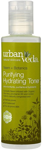 Urban Veda Purifying Hydrating Toner in 150ml bottle, facial skincare product with a clear, refreshing liquid inside a sleek bottle.