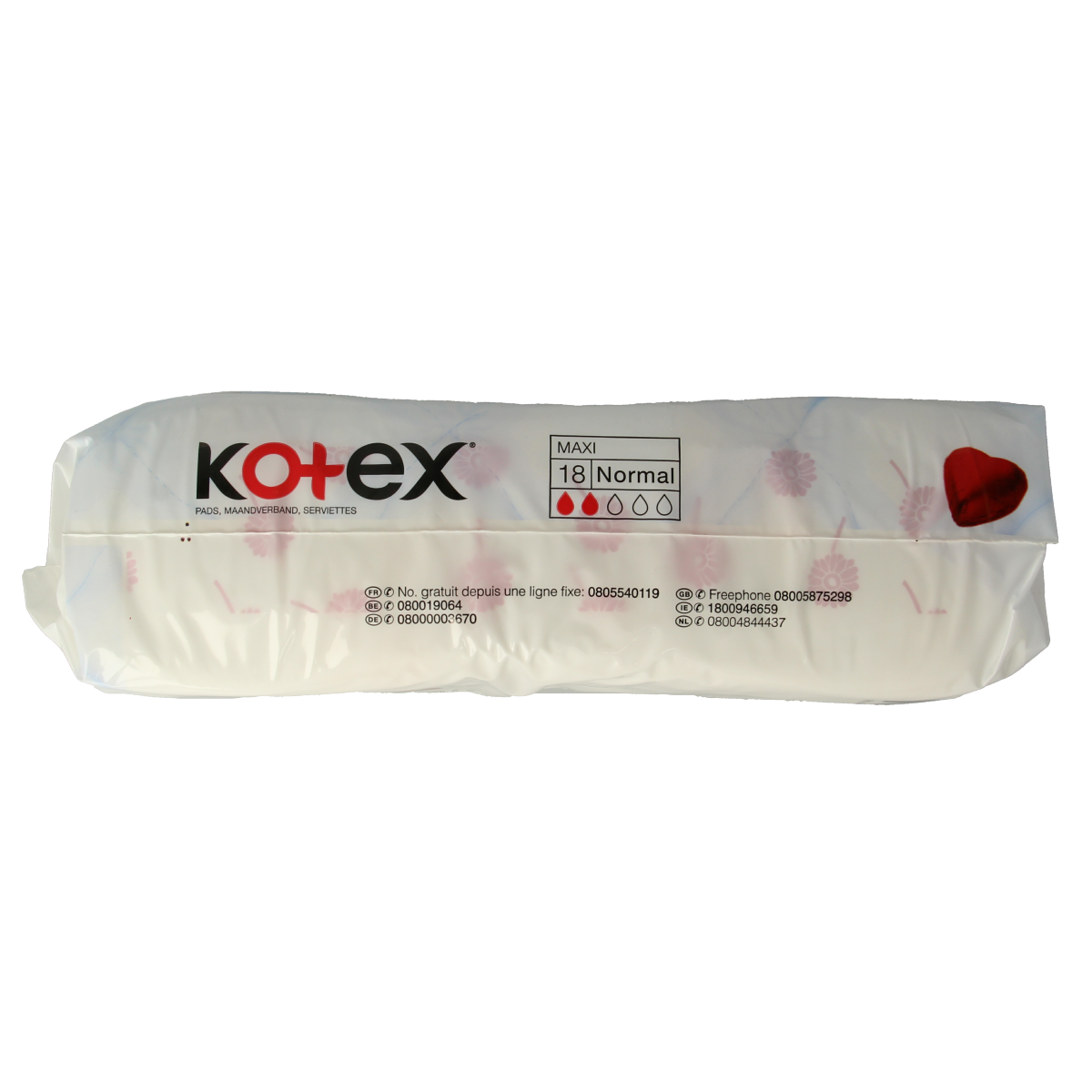 Kotex Maxi damesverband and tampons box with 18.00 pieces, feminine hygiene products for comfortable protection