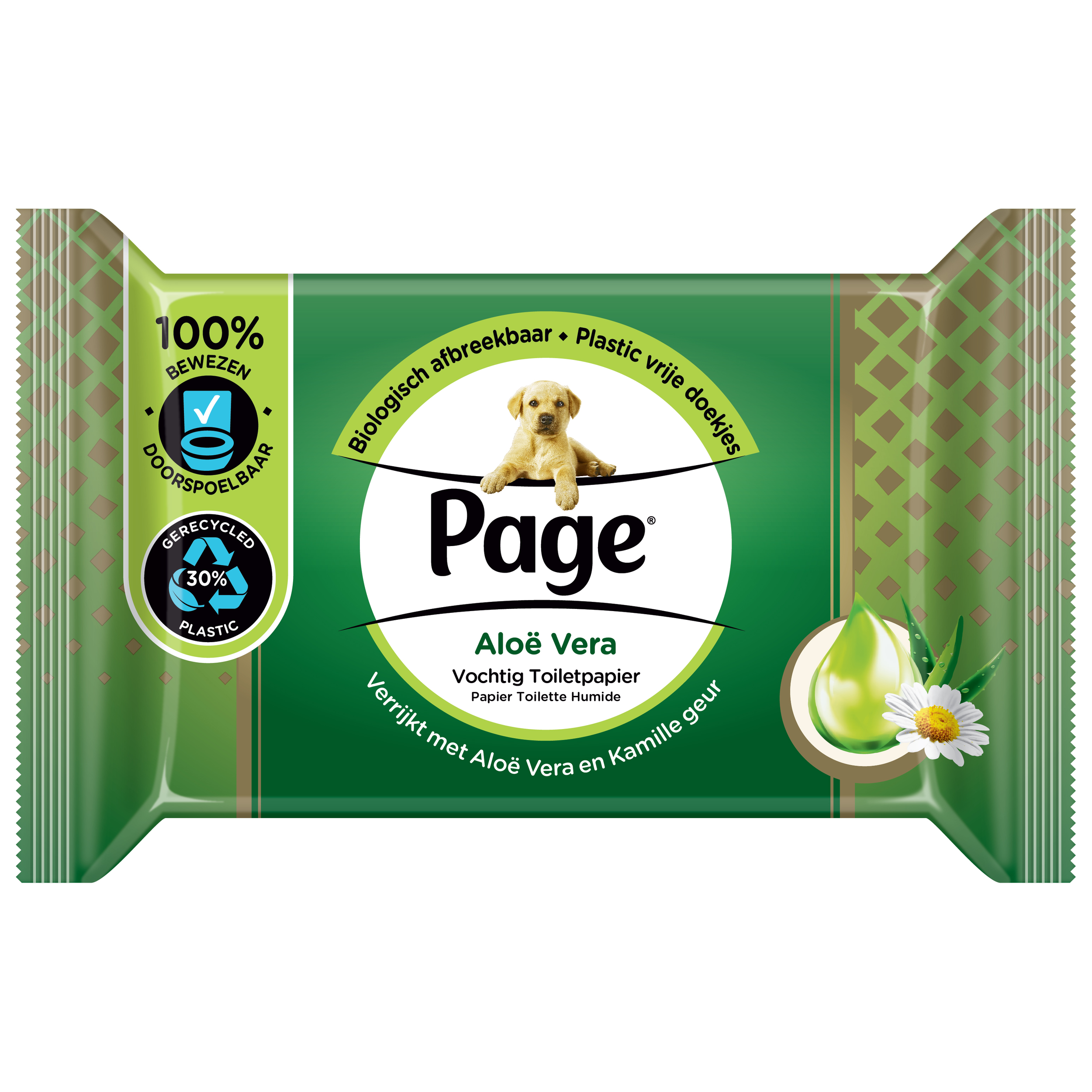 Page Vochtig toiletpapier aloe vera navulling, 38-pack, soft and moist toilet paper with aloe vera for added comfort.