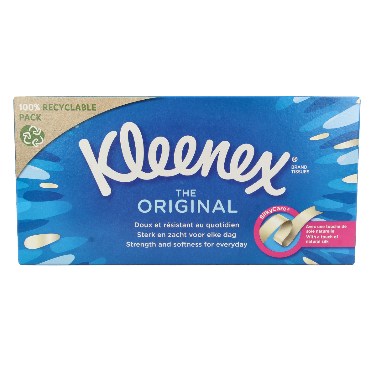 Kleenex Tissues original pack with 72 tissues, soft facial tissues in a white box, ideal for everyday use