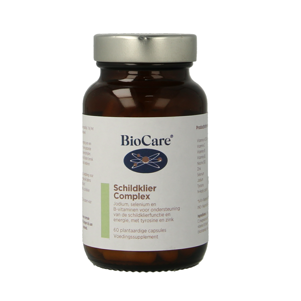 BioCare Schildklier complex multivitamin capsules, 60 count, dietary supplement for thyroid support.