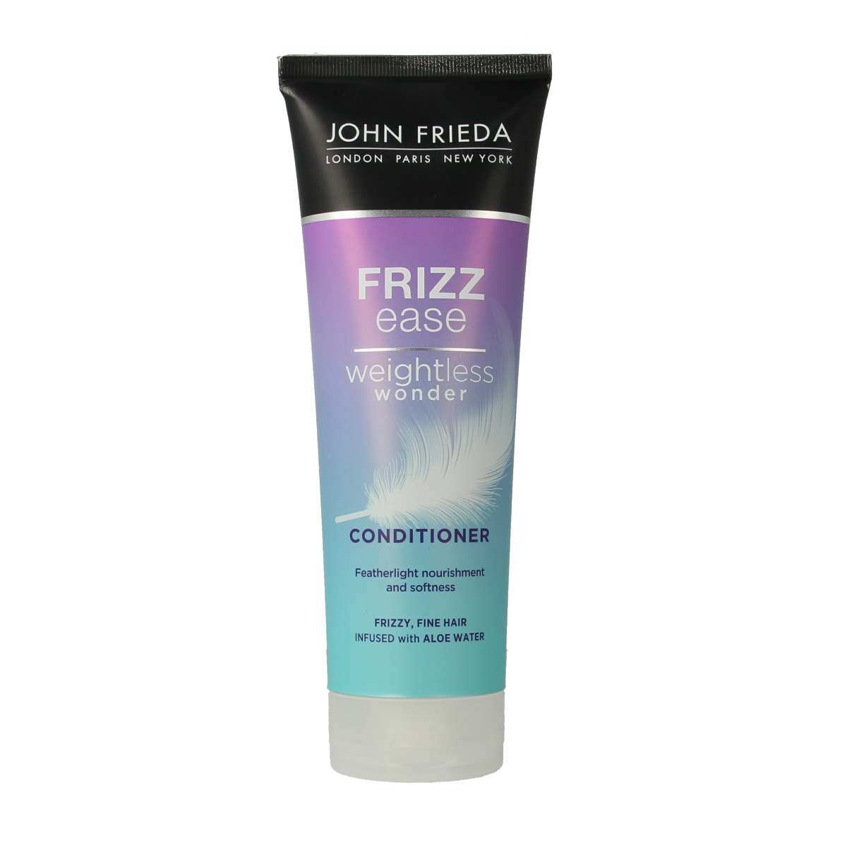 John Frieda Weightless Wonder Conditioner in 250ml bottle, a hair care product for lightweight, nourishing hair.