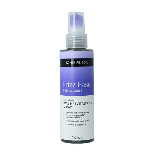 John Frieda Dream Curls Revival Spray oil for wavy hair, 150ml, styling product with infused oils for soft, defined waves.