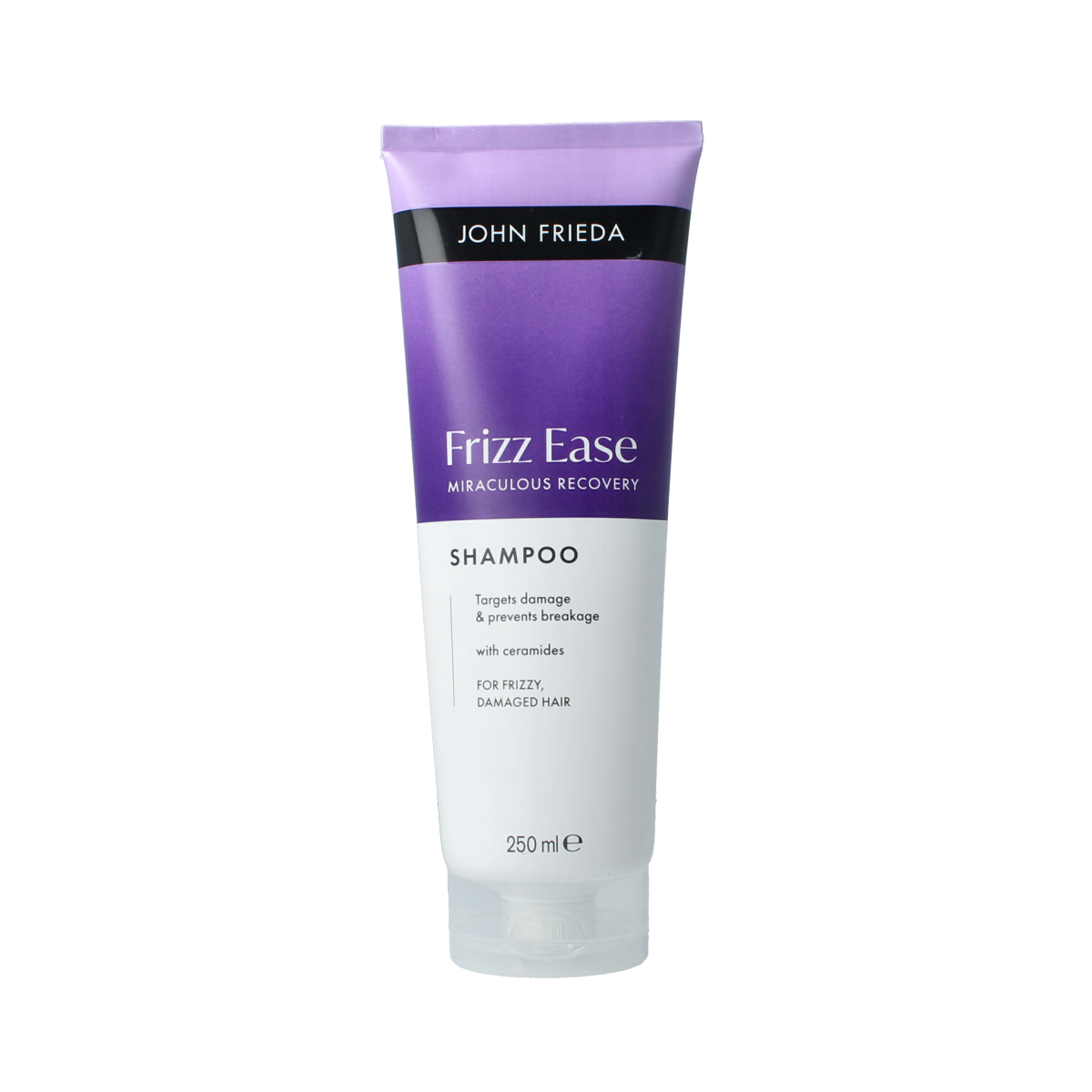 John Frieda Miraculous Recovery Shampoo 250ml bottle, Haarverzorging product with sleek packaging and label visible.