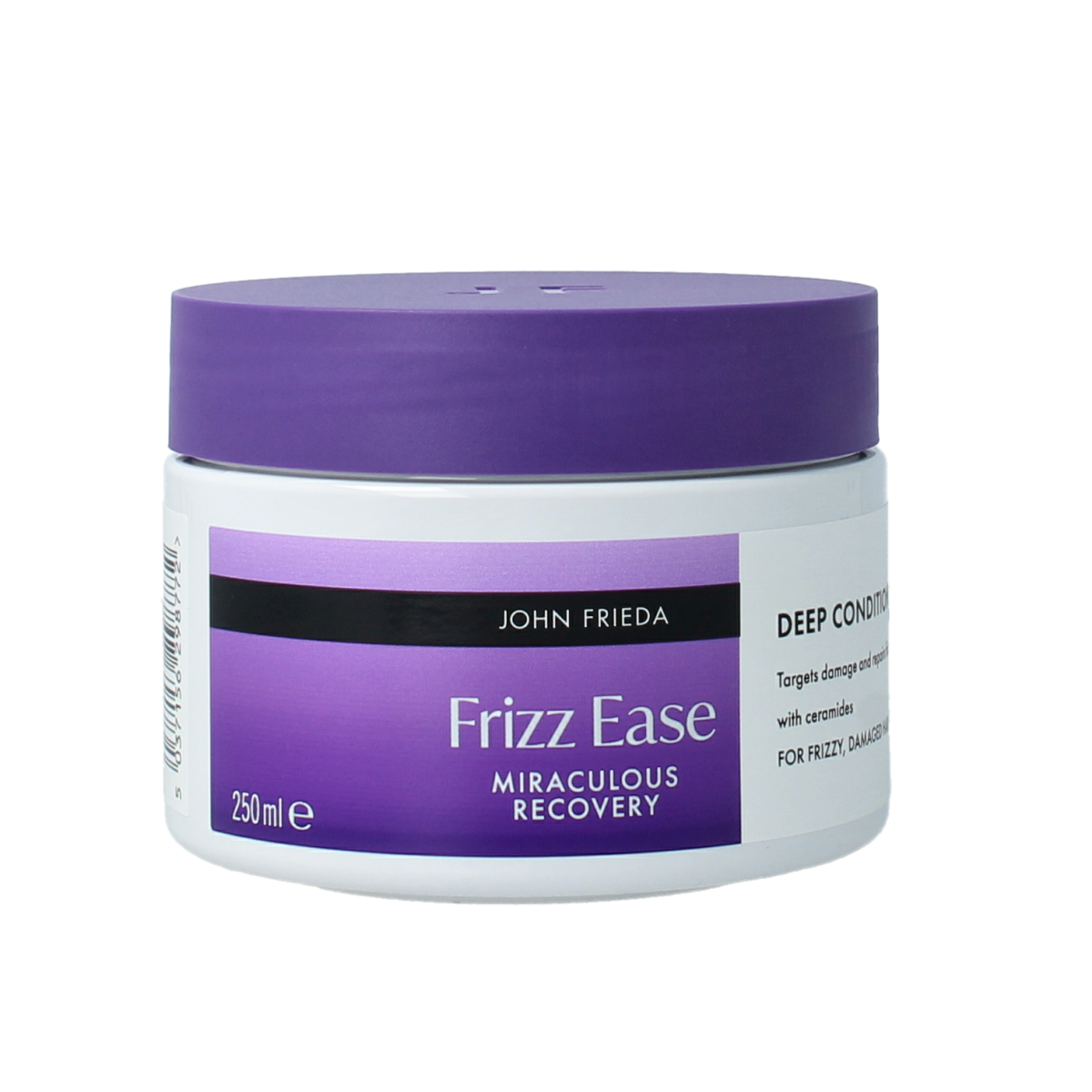 John Frieda Miraculous Recovery deep conditioner in a 250ml bottle, designed for hair care and recovery.