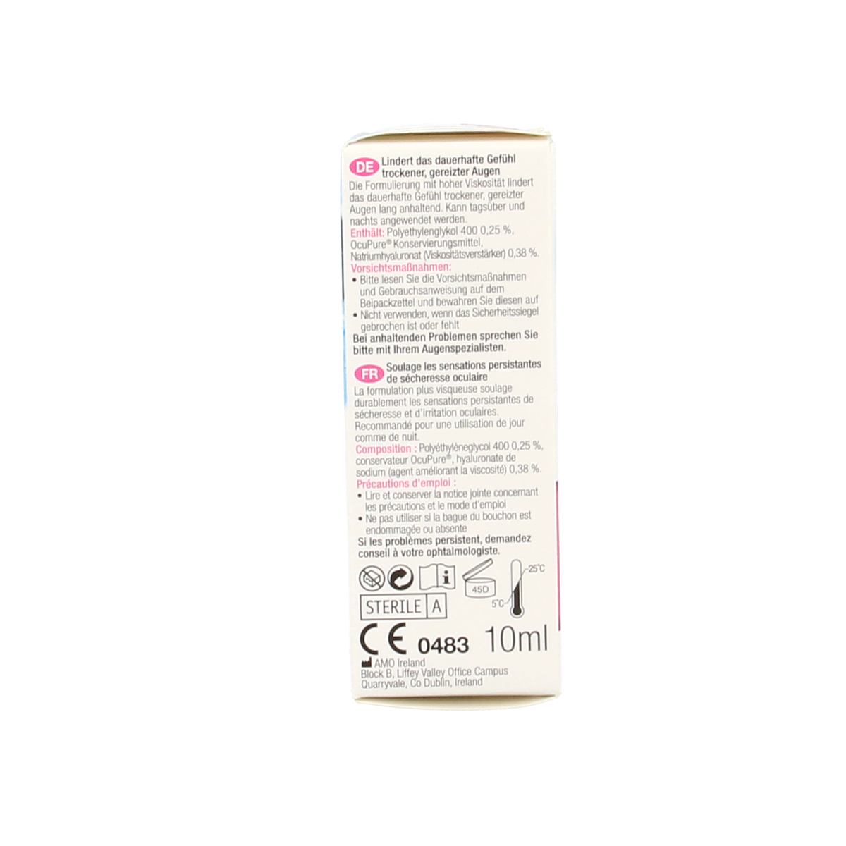 Blink Intensive Tears Plus eye drops in a 10ml bottle, providing eye care and moisture for dry or irritated eyes.