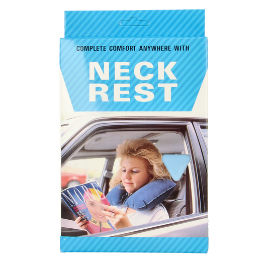 Able 2 inflatable neck pillow, comfortable travel cushion in a neutral color, designed for support and portability.