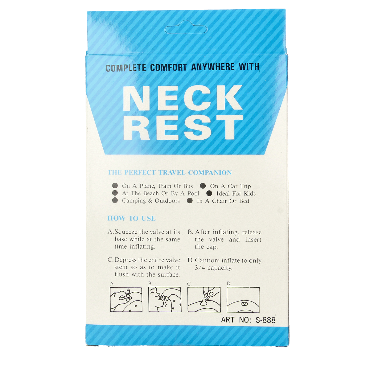 Able 2 inflatable neck pillow, ergonomic design, in neutral color, perfect for travel and neck support.