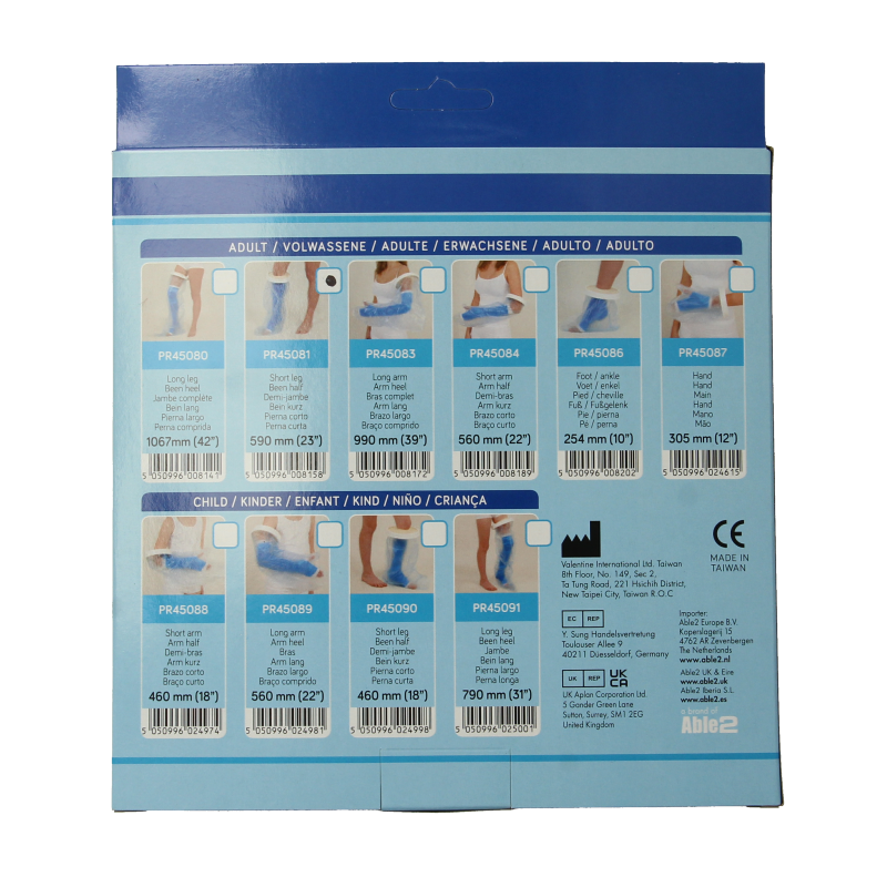 Able 2 Gipshoes protective covers for shower and bath, adult size, single pair, designed to prevent slipping.