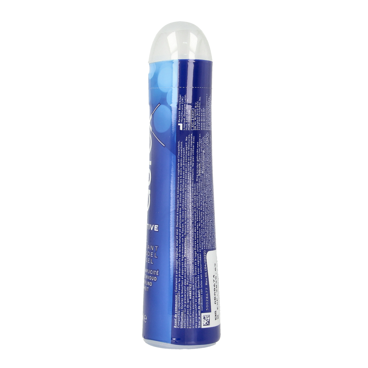 Durex Play Sensitive lubricant bottle, 100ml, with clear label, designed for intimate use and personal comfort.