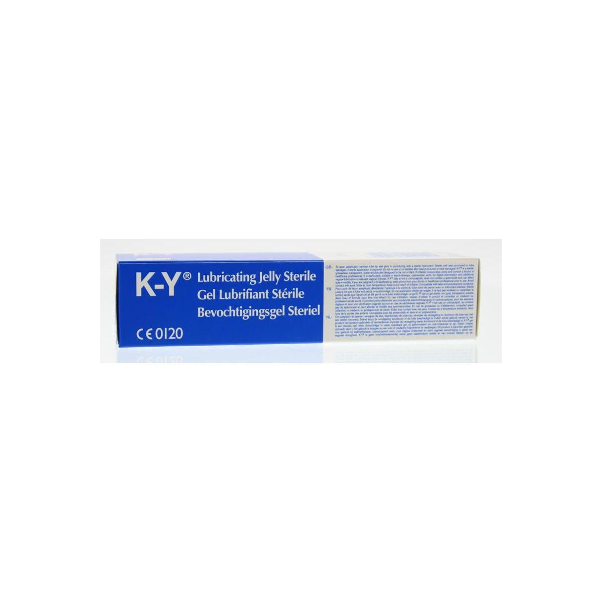 K-Y Sterile lubricant gel in 82g tube, smooth and clear personal moisturizing gel for intimate use, by K-Y.