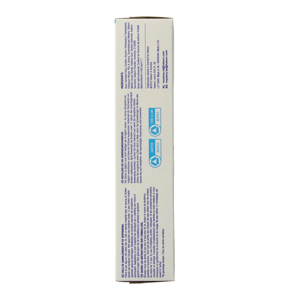 Sensodyne Multicare toothpaste in a 75ml tube, designed for sensitive teeth and oral health.