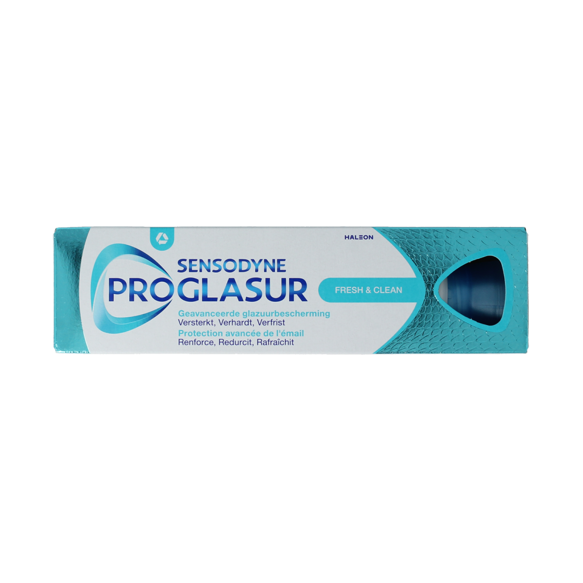 Sensodyne Fresh & Clean toothpaste in 75ml tube, designed for sensitive teeth and fresh breath.