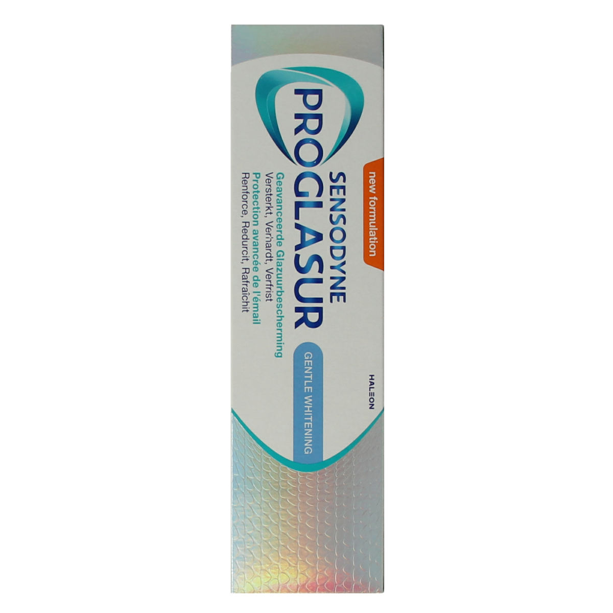 Sensodyne Gentle White toothpaste in 75ml tube showing the packaging and brand logo.