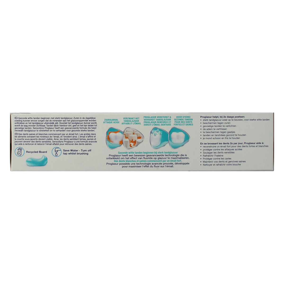 Sensodyne Gentle White toothpaste in a 75ml tube, designed for sensitive teeth and promoting a bright, healthy smile.