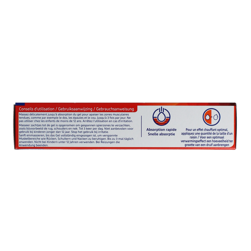 Voltaheat warming gel 50g for muscle and joint care, showing the gel tube with branding and product details.