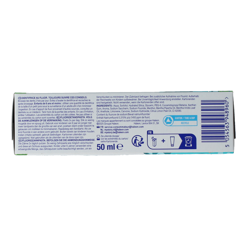 Sensodyne Pronamel kids 6+ toothpaste tube, 50ml, designed for children with sensitive teeth, featuring colorful packaging.