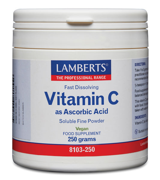 Lamberts Vitamine C (ascorbinezuur) poeder 250.00 Gram