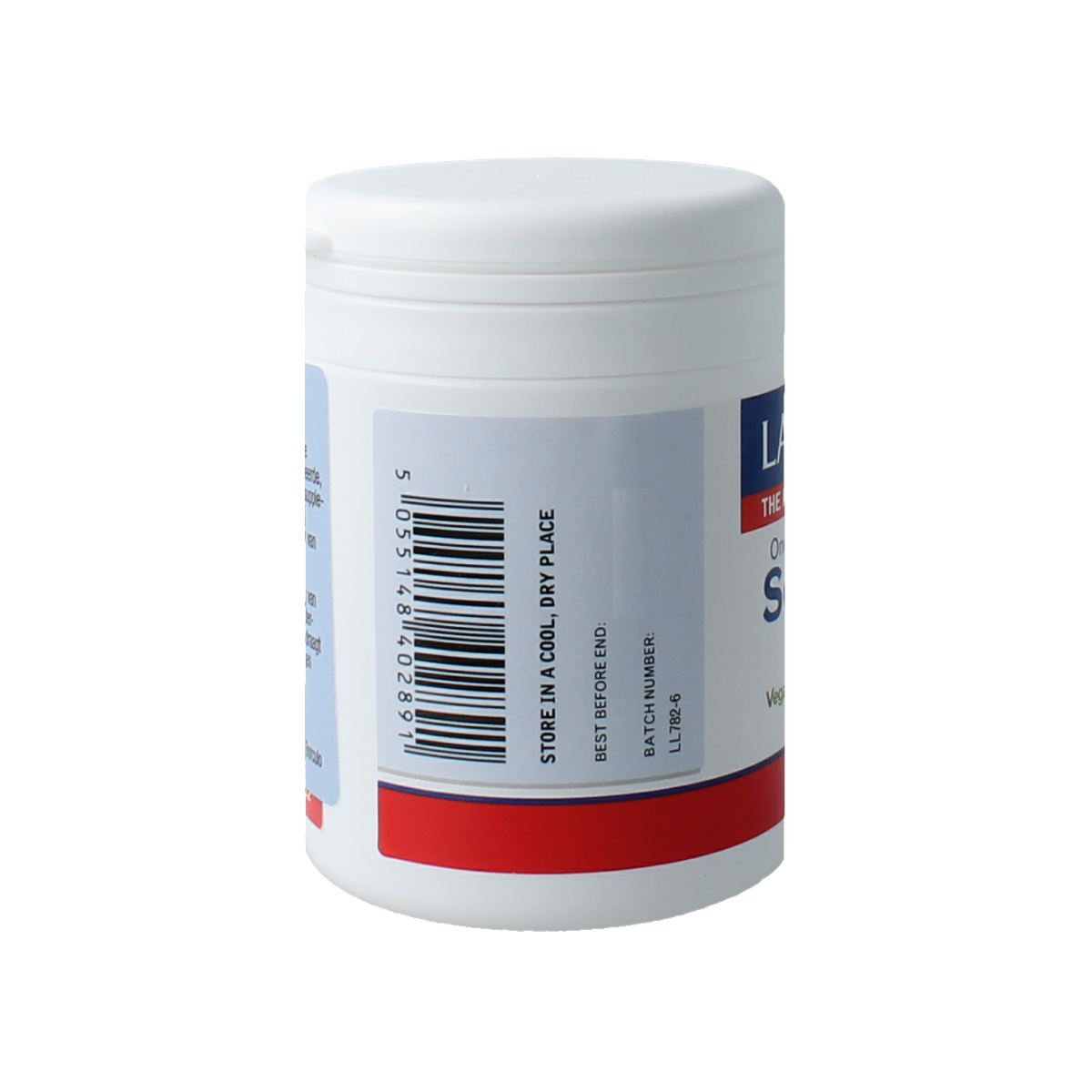Lamberts Selenium 200mcg mineral supplement tablets, 60-count bottle, showing the supplement packaging and tablets.