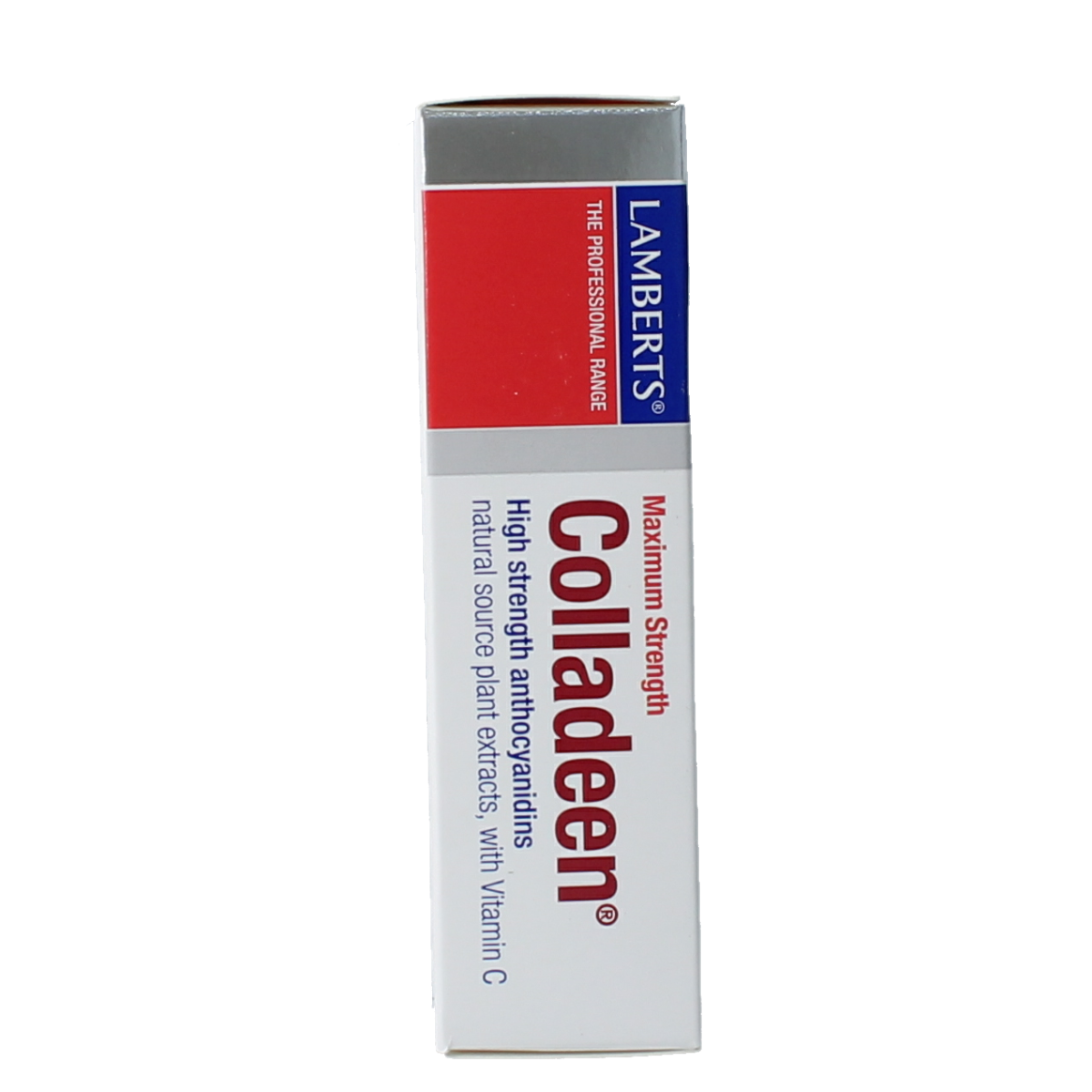 Lamberts Colladeen herbal supplement tablets, natural formula for blood vessel support, arranged in a bottle.
