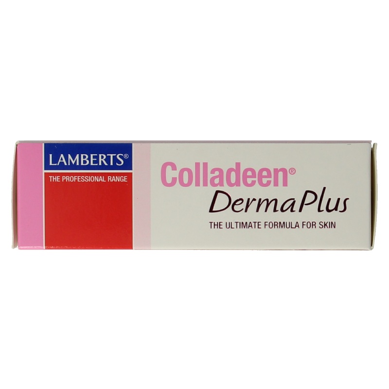 Lamberts Colladeen Derma Plus herbal supplement box with 60 tablets, featuring natural ingredients for skin health.