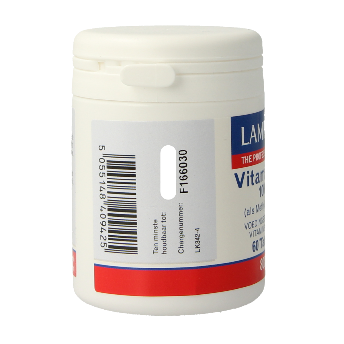 Lamberts Vitamin B12 1000mcg methylcobalamin tablets, supplement for energy support, shown in blister pack image.