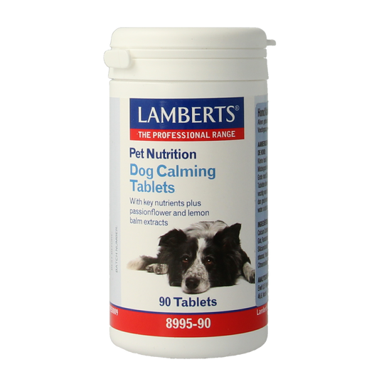 Lamberts Hond kalmerende tabletten voor dieren, voedingssupplementen, 90 tabletten, voor het kalmeren van huisdieren.