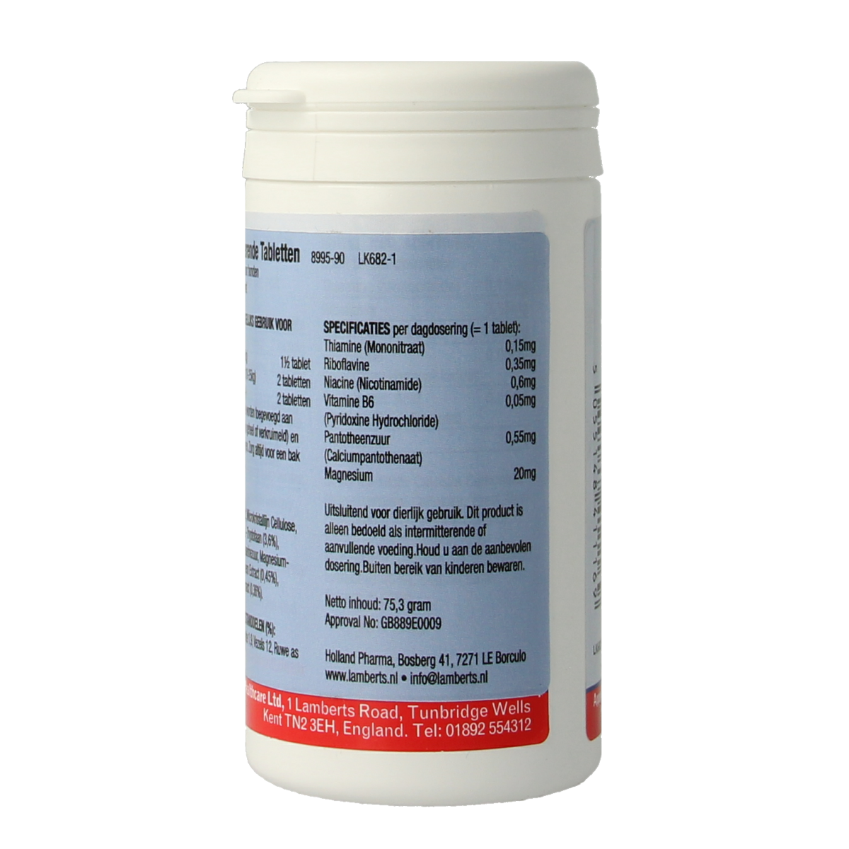 Lamberts Hond kalmerende tabletten voor dieren, voedingssupplementen voor honden, 90 tabletten, natuurlijke kalmerende ondersteuning