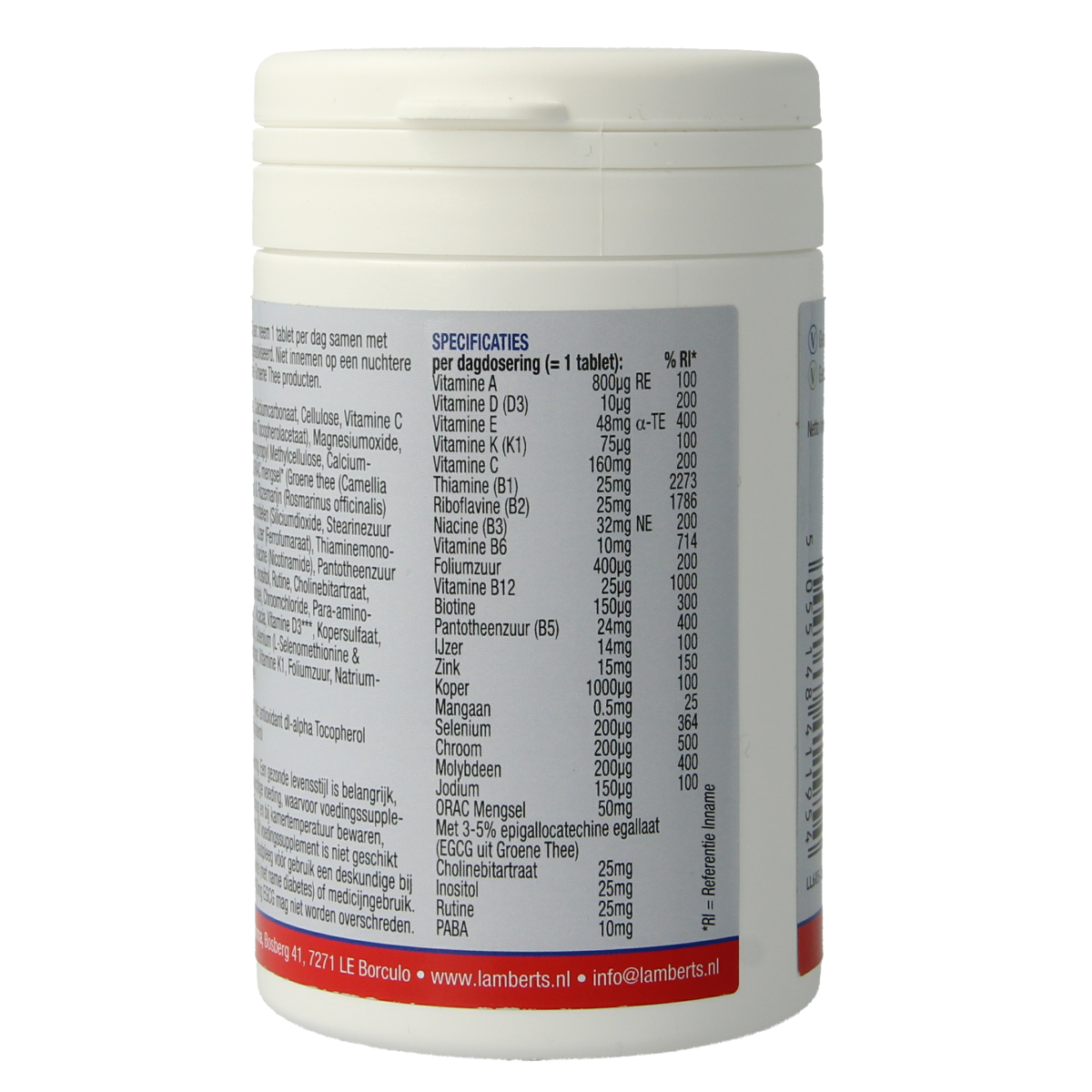 Lamberts Multi-Guard multivitamin tablets, 90 count, dietary supplement with various essential vitamins and minerals.