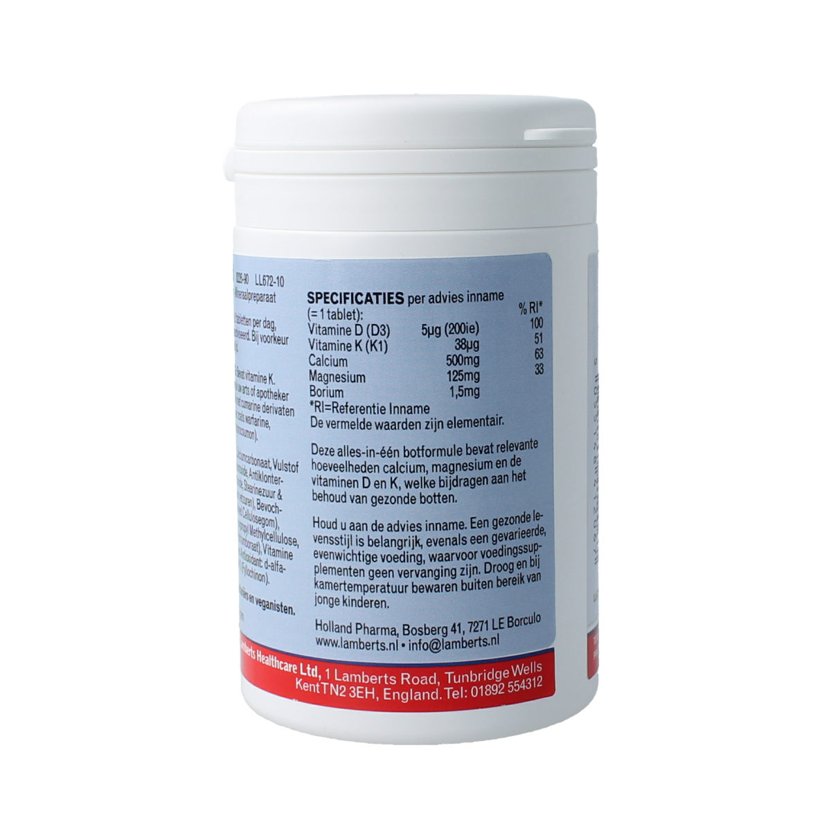 Lamberts Osteoguard mineral supplement featuring 90 tablets, designed to support bone health and overall mineral balance.