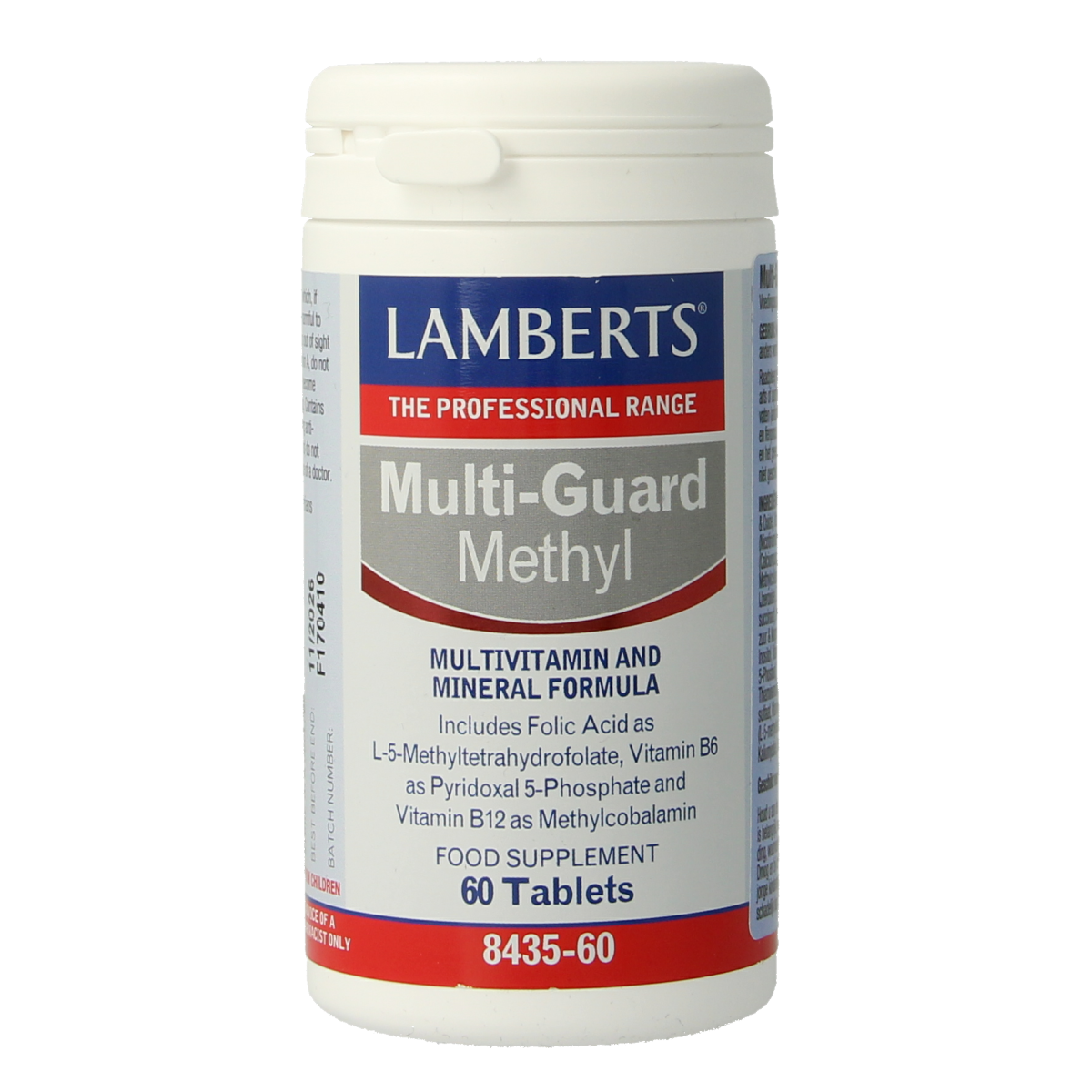 Lamberts Multi-Guard methyl vitamin multi-tablets, 60 count, supplement with essential nutrients for overall health.