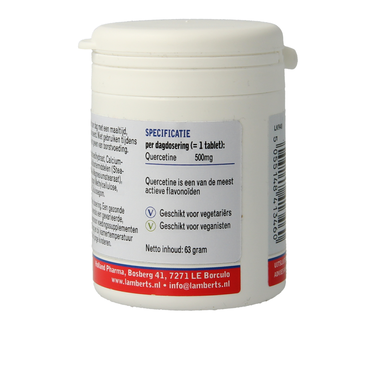 Lamberts Quercetin 500mg herbal supplement tablets, natural health product with 60 tablets.
