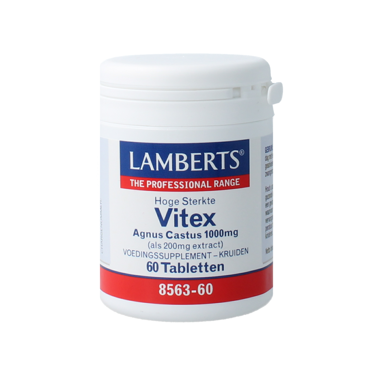 Lamberts Vitex agnus castus herbal tablets in a bottle, dietary supplement for women's health, natural herb remedy.