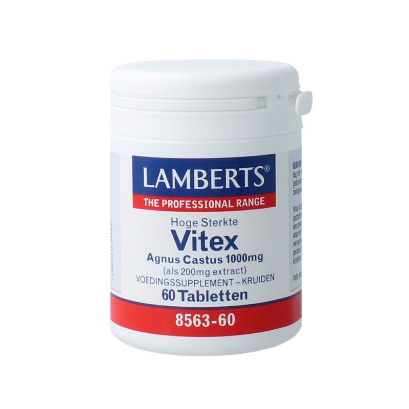 Lamberts Vitex agnus castus herbal supplement tablets in a bottle, natural remedy for hormonal balance, 60 tablets.