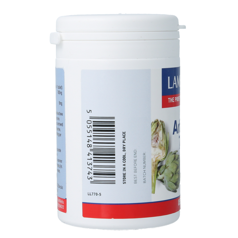 Lamberts Artisjok extract in a bottle of 180 tablets, herbal supplement for liver health and digestion.
