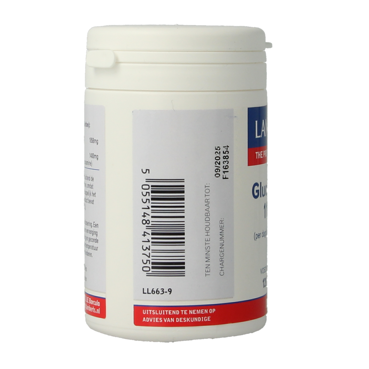 Lamberts Glucosamine 1100 Vegan tablets, dietary supplement for joint health, shown in blister pack on white background.