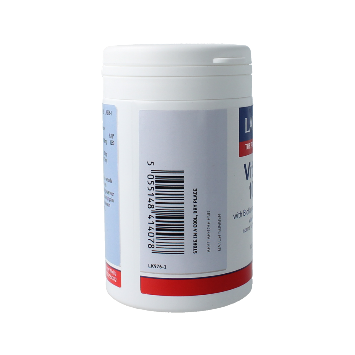 Lamberts Vitamin C 1000mg with bioflavonoids in a bottle of 120 tablets, natural supplement for immune support.