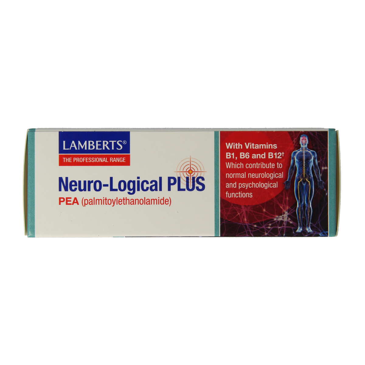Lamberts Neuro-logical Plus PEA capsules with 400mg palmitoylethanolamide, Vetzuren supplement, 60 capsules in bottle.