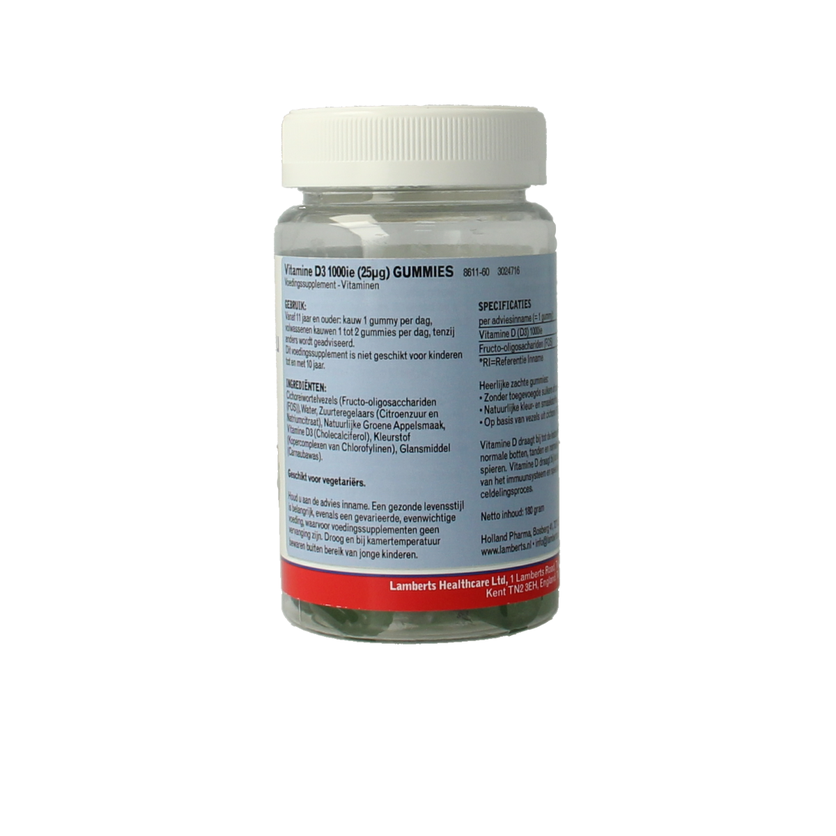Lamberts Vitamine D3 1000IE 25mcg gummies 60.00 Gummies