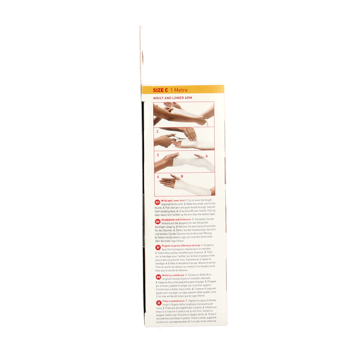 Elastic Tubigrip compression tube bandage in C size, suitable for supporting and stabilizing injuries, by Tubigrip.