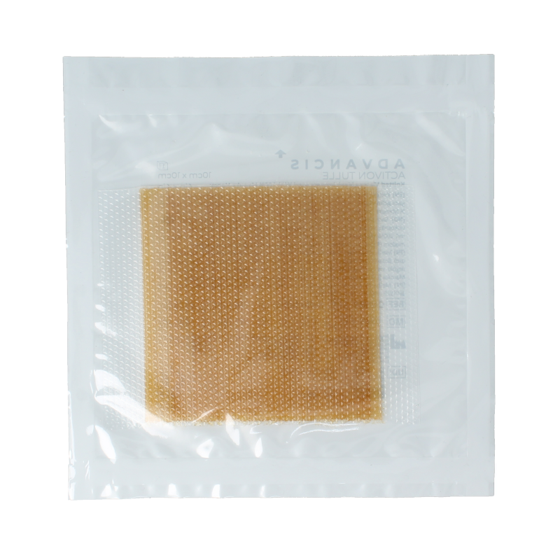 Advancis Activon Manuka gauze dressing 10x10 cm, absorbent wound dressing, sterile medical bandage for wound care.