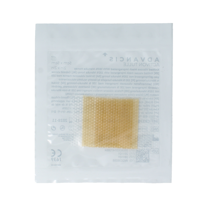 Advancis Activon manuka gaasverband 5x5 cm absorberende Verband, sterile wound dressing for medical use