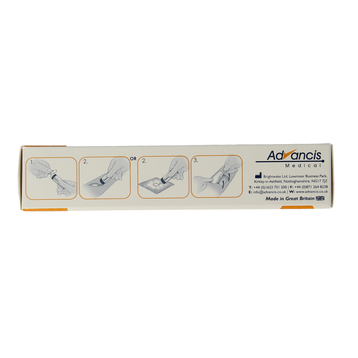 Advancis Activon Manuka honing gel 20g, natural body care product with honey and herbal ingredients, in a small tube.