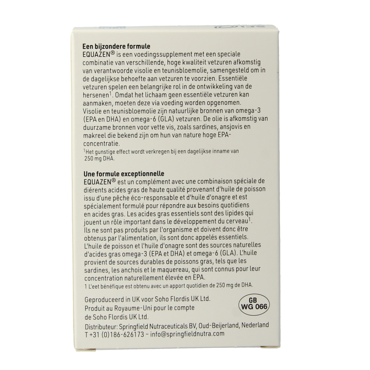 SFI Health Equazen omega 3 and 6 fatty acids chews in a bottle, with capsules visible inside, designed for health support.