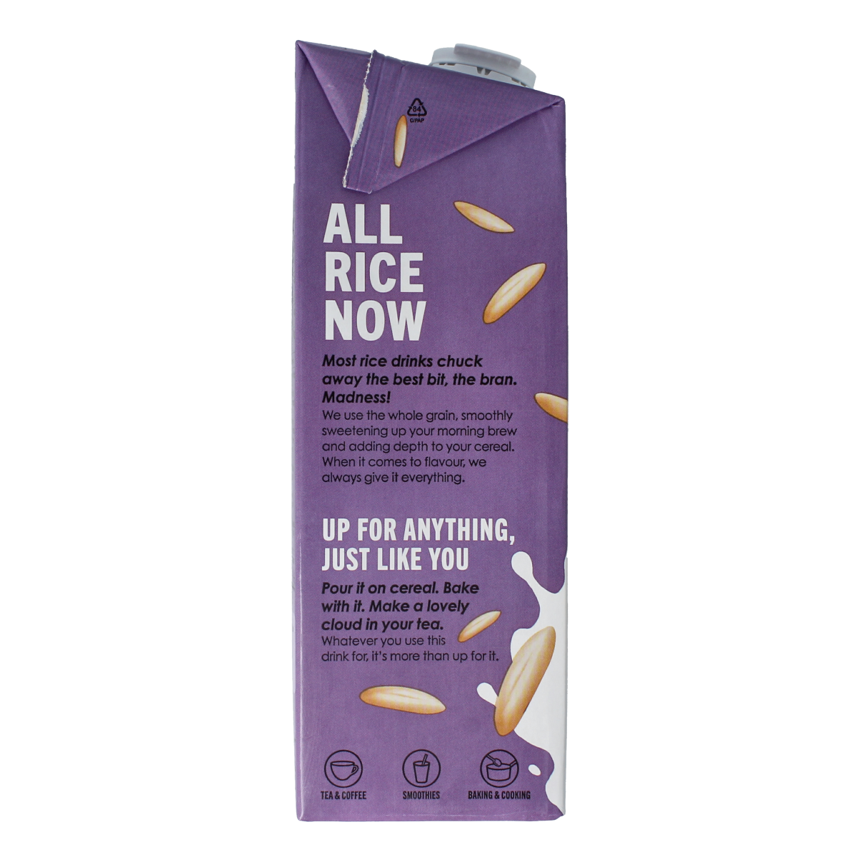 Rude Health organic rice milk drink in a 1-liter carton, dairy-free beverage from the drinks and juices category.