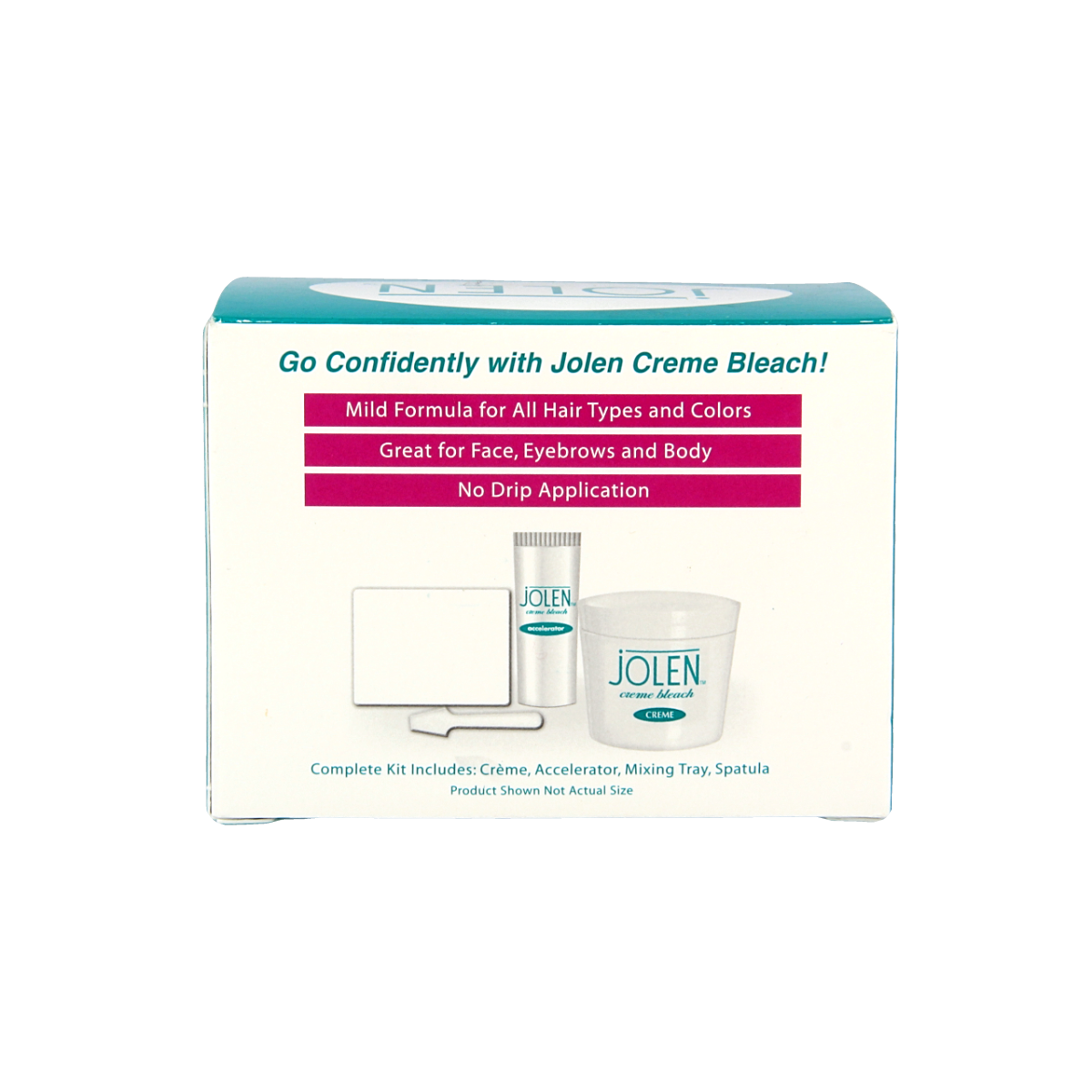 Jolen mild aloe vera hair bleaching cream in 125ml tube, gentle hair lightening product with soothing aloe vera.