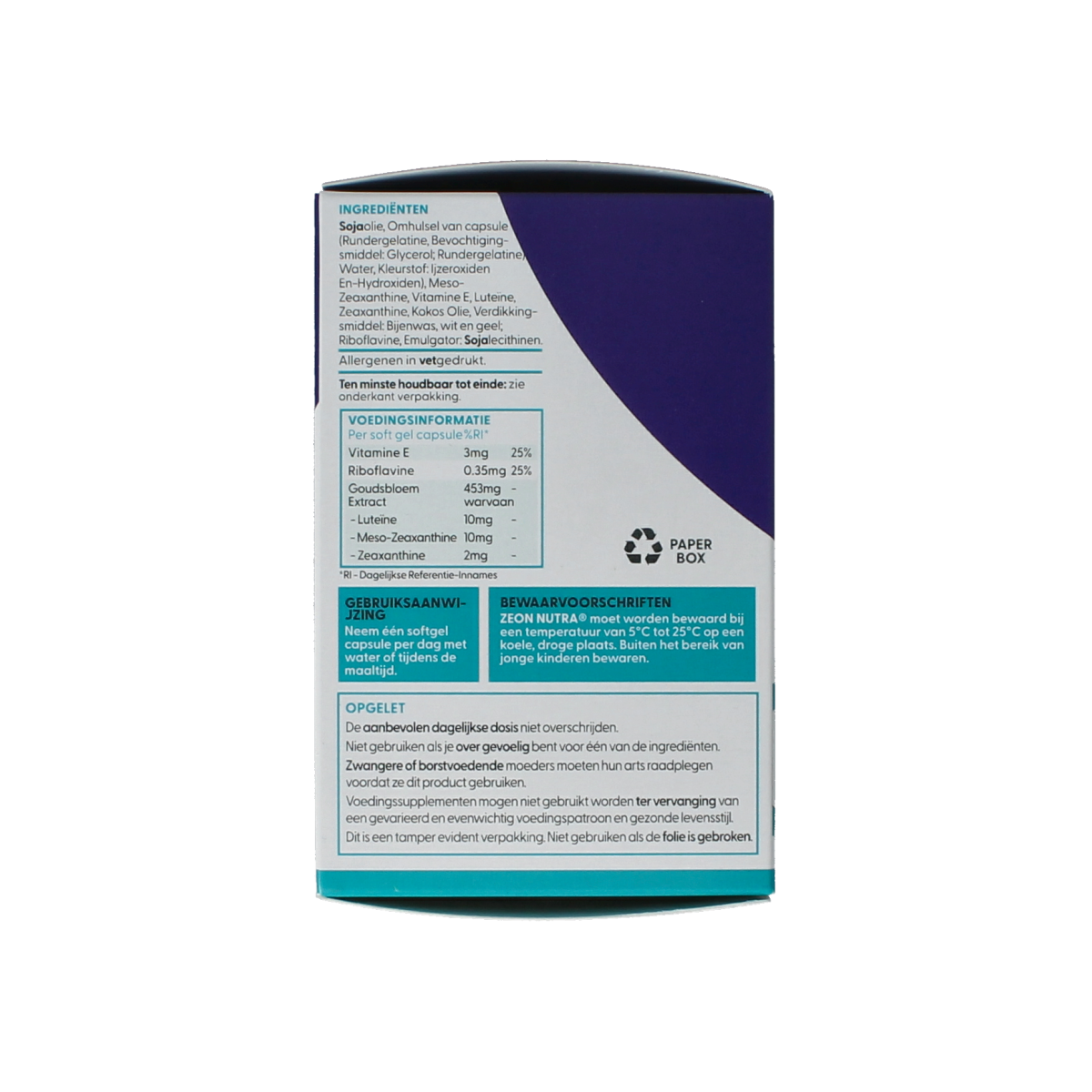 Zeon Nutra 90 capsules dietary supplement in a white bottle with a blue label, showcasing capsules inside.