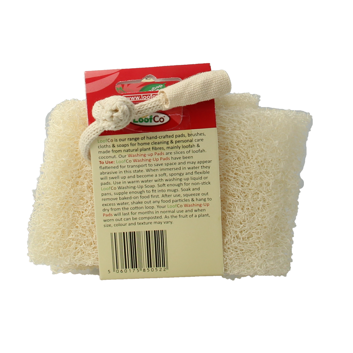Loofco bio loofah dish sponge set of 2, natural cleaning scrubbers for kitchen use, durable and eco-friendly cleaning tools.